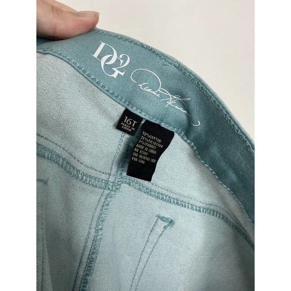 NWT - DG2, Diane Gilman Qvc Robin Egg Blue Skinny Stretch Jeans Sz 16 Tall - Picture 4 of 4